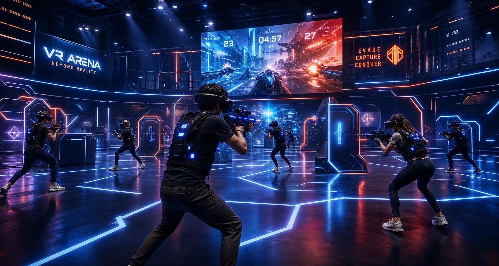 plongez dans eva, une arène immersive de 800 m² conçue pour les amateurs de combats en réalité virtuelle. vivez une expérience unique et exclusive où adrénaline et technologie se rencontrent.