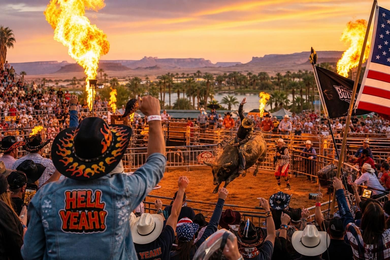 plongez dans l'ambiance incroyable des supporters anglophones, mêlant rodéos enflammés et chants d'oasis sous des chapeaux de cow-boy pour une fête inoubliable.