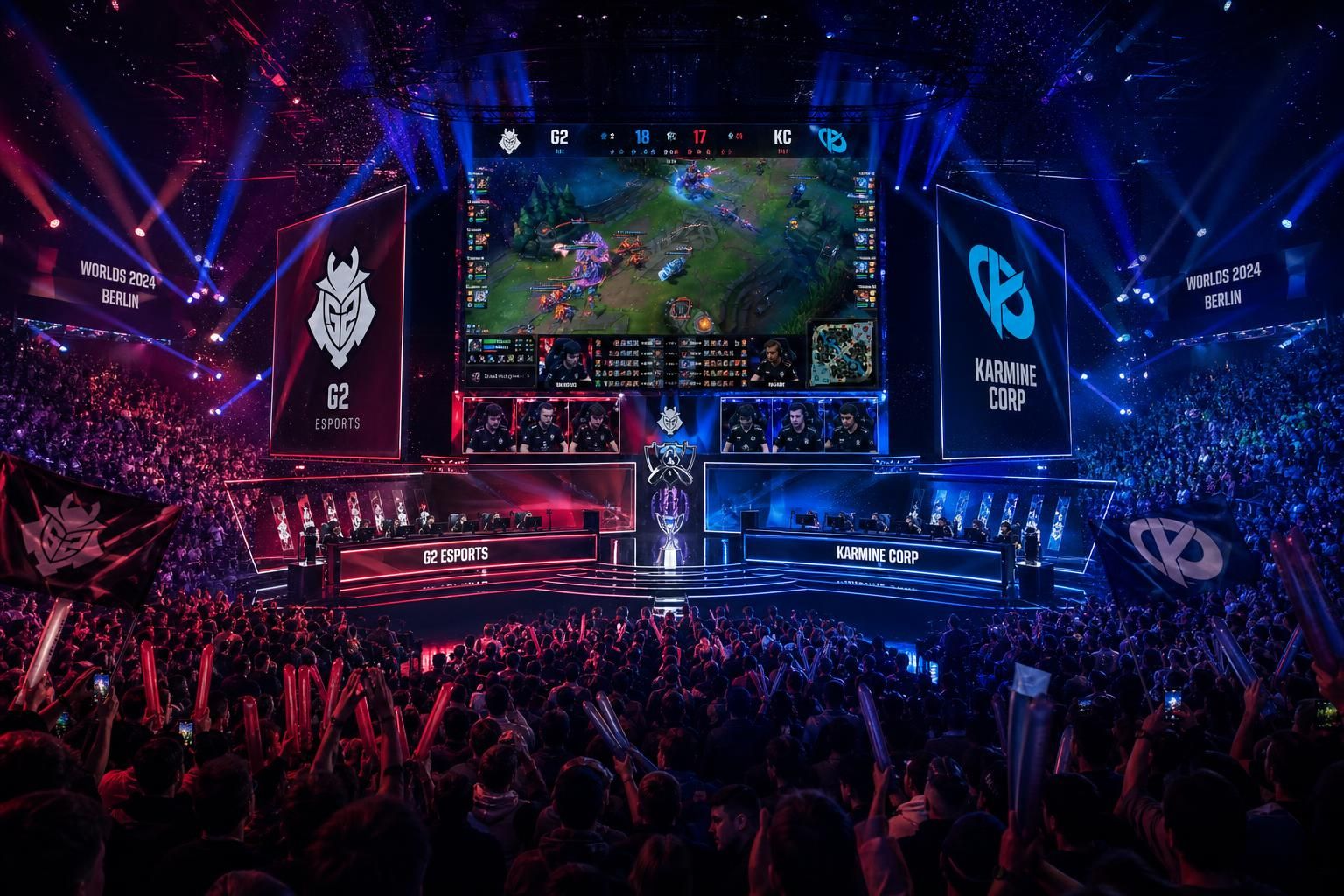 g2 domine la karmine corp et conserve son titre de champion d'europe de league of legends lors d'une finale spectaculaire.