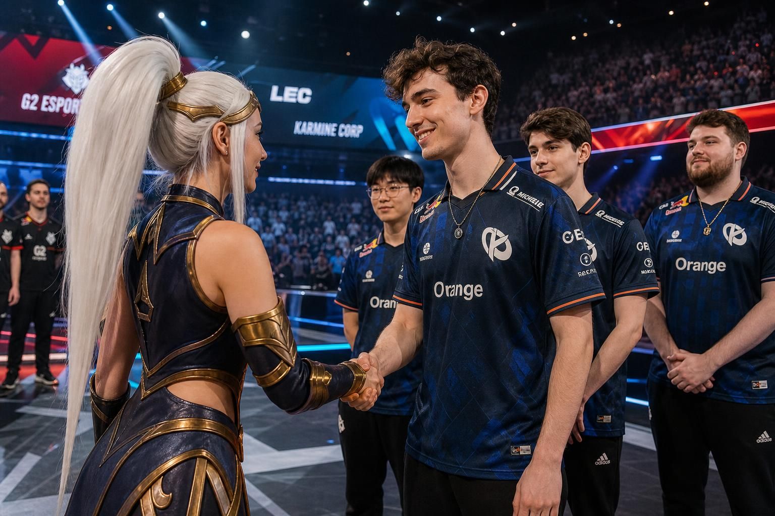 caliste félicite la karmine corp pour leur performance impressionnante face à g2 lors de la finale du lec, mettant en lumière le courage et la détermination de l'équipe dans league of legends.