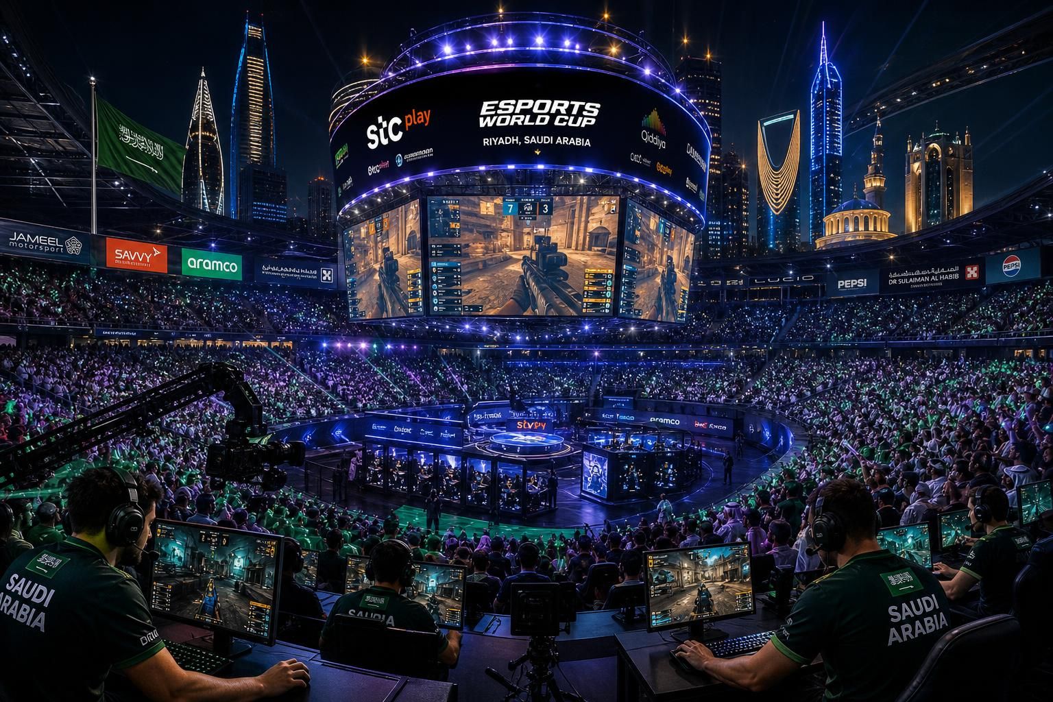 découvrez comment l’arabie saoudite investit massivement via ses sponsors et diffuseurs pour faire de sa esports world cup un événement mondial incontournable dans le monde de l'e-sport.