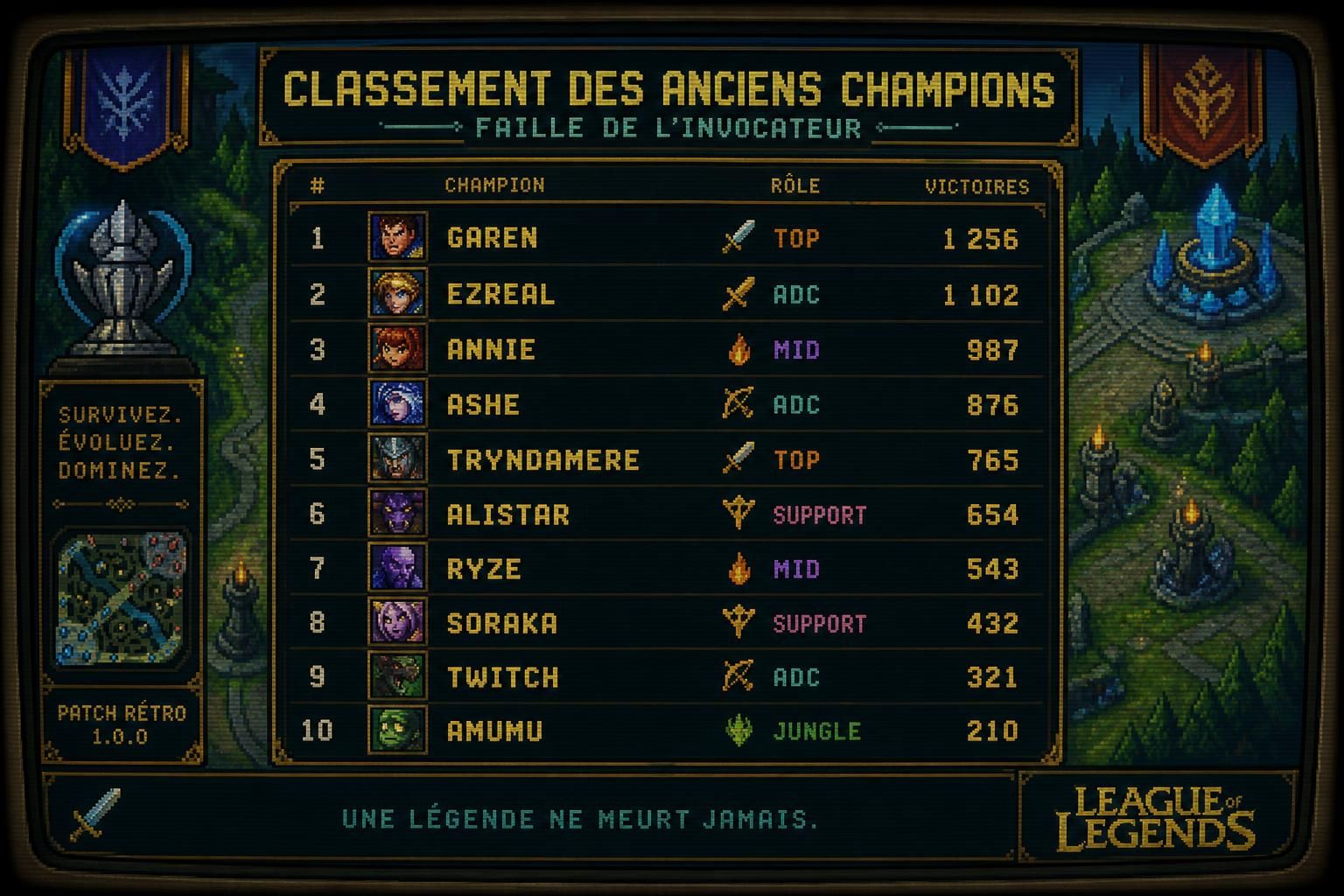 découvrez tout sur league of legends classic : date de sortie, liste des champions, et toutes les informations essentielles pour les fans sur e.sport.fr.